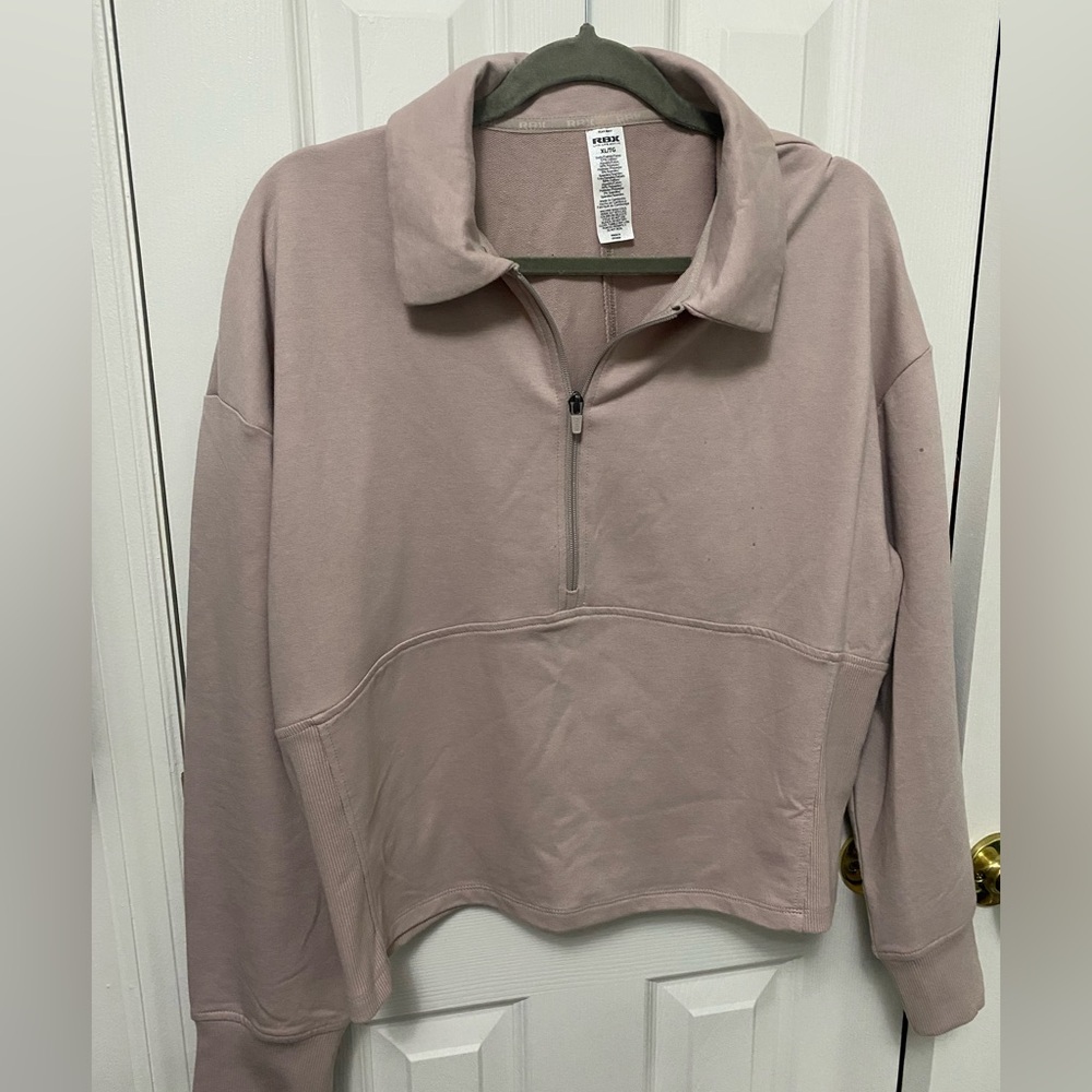 RBX Beige Athletic 1/4 zip workout pullover
 size XL